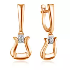 Серьги с английским замком из золота Д0268-027008