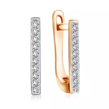 Серьги с английским замком из золота Д0268-027106