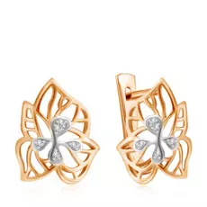 Серьги с английским замком из золота 16111208000