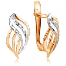 Серьги с английским замком из золота 01С714770