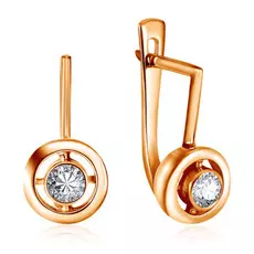 Серьги с английским замком из золота 01С615041