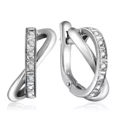 Серьги с английским замком из золота 1Б20046-010