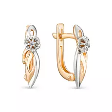 Серьги с английским замком из золота 22858-100