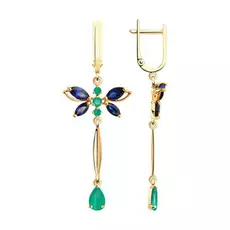 Серьги с английским замком из золота 725955