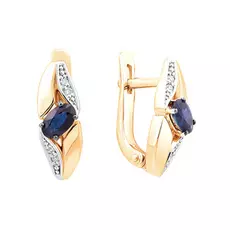 Серьги с английским замком из золота 21-9154-11-03