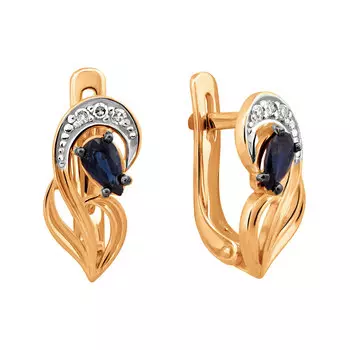 Серьги с английским замком из золота 21-9163-11-03