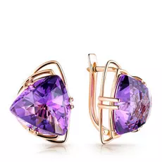 Серьги с английским замком из золота 020614А