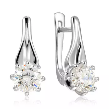 Серьги с английским замком из золота 01С128524