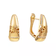 Серьги с английским замком из золота V504A_YGDW_SR_YG