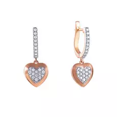 Серьги с английским замком из золота 243631_PINKDW_SR_PINK