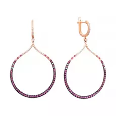 Серьги с английским замком из золота EE00797DSAP4R1_SR_PS_PINK