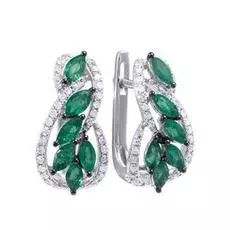 Серьги с английским замком из золота E49121A0S14WB007_SR_EM_WG