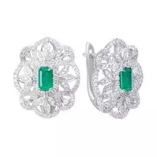 Серьги с английским замком из золота ME37022-WD-EM_SR_EM_WG