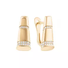 Серьги с английским замком из золота V514_YGDW_SR_YG