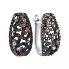 Серьги с английским замком из золота ME31399-BD-FS_DB_SA_SM_WG