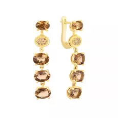 Серьги с английским замком из золота RE7011_DN_SQ_YG