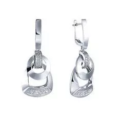 Серьги с английским замком из золота 2-692-35001_SR_WG