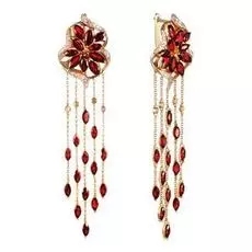 Серьги с английским замком из золота E30171RB_SR_GR_YG