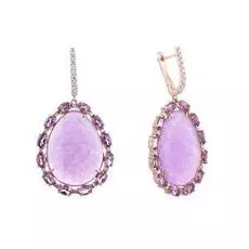 Серьги с английским замком из золота E0900P102D-LJ-AM2_AM_PINK