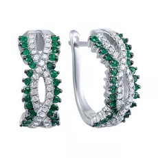 Серьги с английским замком из золота ME32422-WD-EM_EM_WG