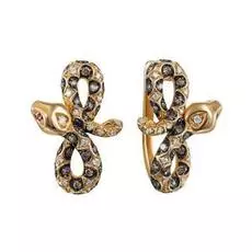 Серьги с английским замком из золота E28563R_DN_PS_YG