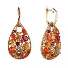 Серьги с английским замком из золота AE36692-33_SR_MC_YG