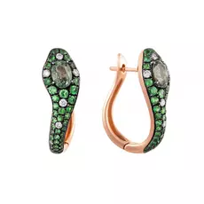 Серьги с английским замком из золота E0002727A05_GSA_TV_PINK