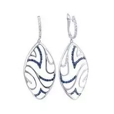 Серьги с английским замком из золота NW0001H-W_SD_SA_WG