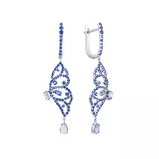 Серьги с английским замком из золота E12005S-TZN_SR_SA_TA_WG