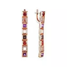 Серьги с английским замком из золота AAS-2838E-1_SR_MC_PINK