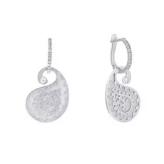 Серьги с английским замком из золота 2-303-35001_SR_WG