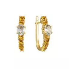 Серьги с английским замком из золота AAS-3835E_SR_CT_GA_YG