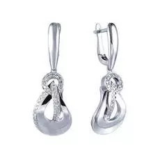 Серьги с английским замком из золота 2-695-35001_SR_WG