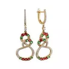 Серьги с английским замком из золота E3670D-GGORS_OS_TV_YG