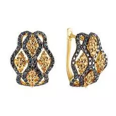 Серьги с английским замком из золота E28275R_SR_DL_YS_YG