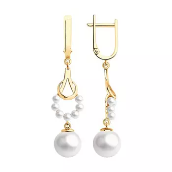 Серьги с английским замком из золота 792187