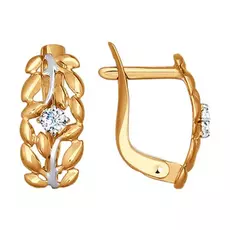 Серьги с английским замком из золота 027254