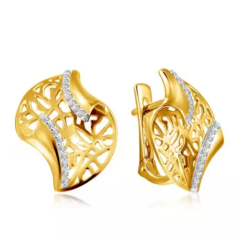 Серьги с английским замком из золота 01С1310512