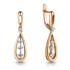 Серьги с английским замком из золота 36384