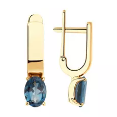 Серьги с английским замком из золота 725828