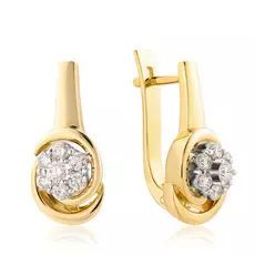 Серьги с английским замком из золота 02С146-01