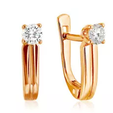 Серьги с английским замком из золота 01С614406