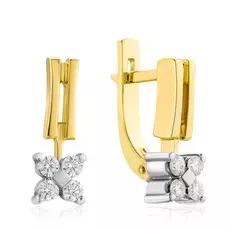 Серьги с английским замком из золота 02С034-01