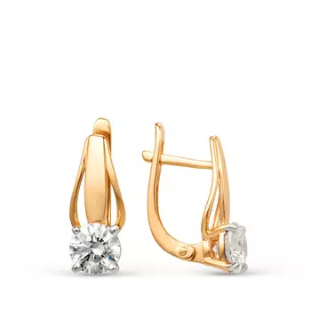 Серьги с английским замком из золота 21802459