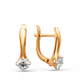 Серьги с английским замком из золота 21802403