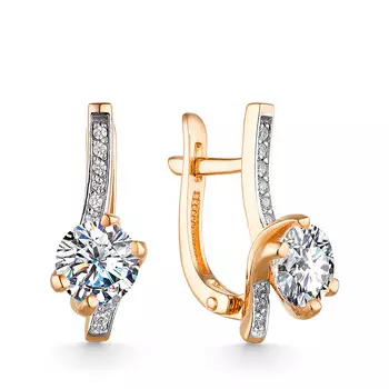 Серьги с английским замком из золота 21803185