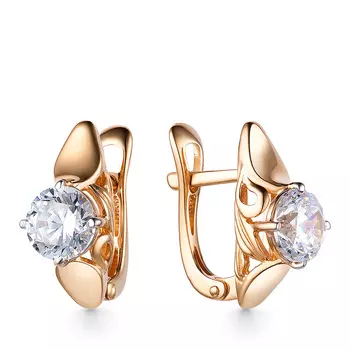 Серьги с английским замком из золота 21802697