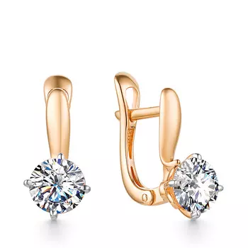 Серьги с английским замком из золота 21802603