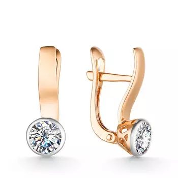 Серьги с английским замком из золота 21802835