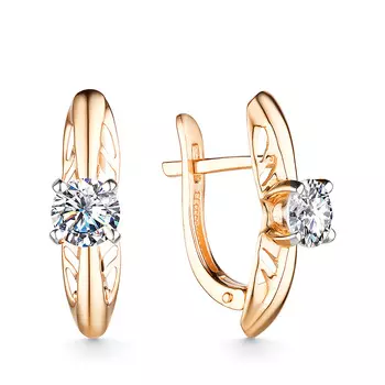 Серьги с английским замком из золота 21803084